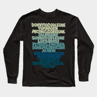 The Godfather: Tribute to the Main Actors of the Classic Long Sleeve T-Shirt